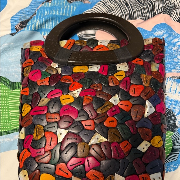 Othr Handbags - Othr Multicolor Mosaic Tote with Dark Handle